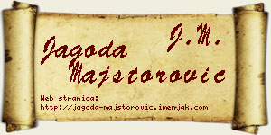 Jagoda Majstorović vizit kartica